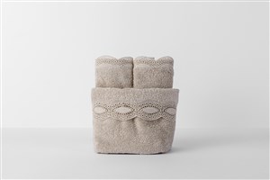 Sac + 4 Piece Towel Set Smyrna Stone
