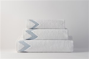 Hand Towel Zigzag White-Blue