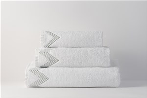Hand Towel Zigzag White-Green