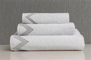 Hand Towel Zigzag White-Gray