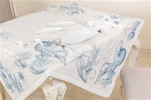 Table Cloth Printed Sea Life