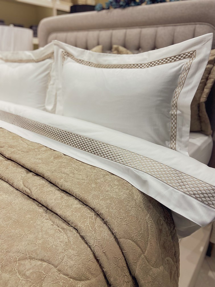 Nakışlı Nevresim Takımı Çift Kişilik Patty By Taş Rengi