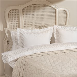 Nakışlı Nevresim Takımı Çift Kişilik Peony - 120 Tel By Kum Rengi