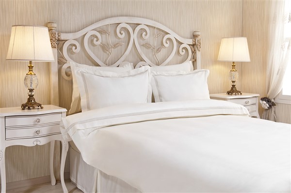 Double Duvet Cover Set 3 Sıra Pikolu Ebruli
