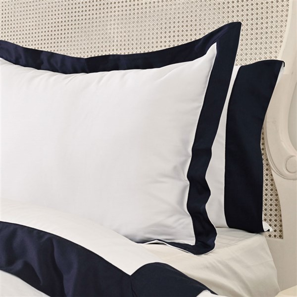 Nevresim Takımı Çift Kişilik Bantlı Pikolu By Lacivert