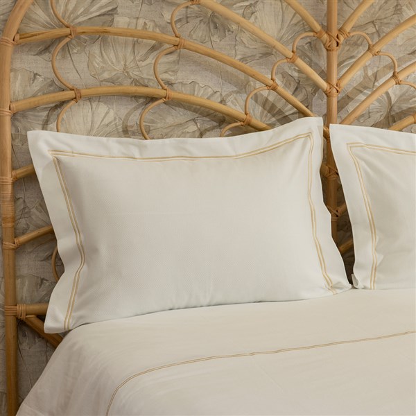 Double Pique Set 2 Sıra Pikolu White-Beige