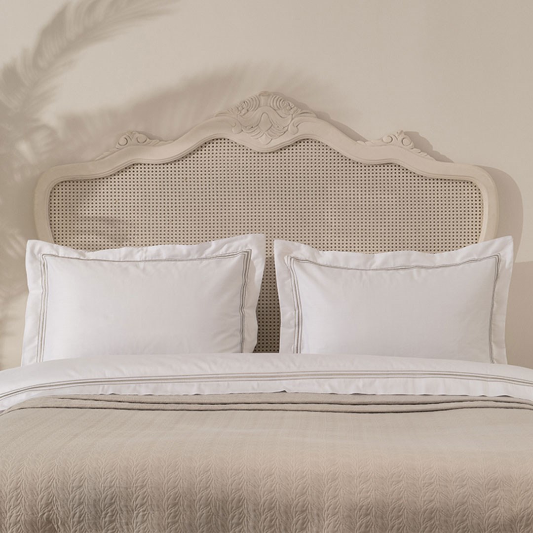 Kalın 3 Sıra Pikolu Çift Kişilik Nevresim Takımı By Gri