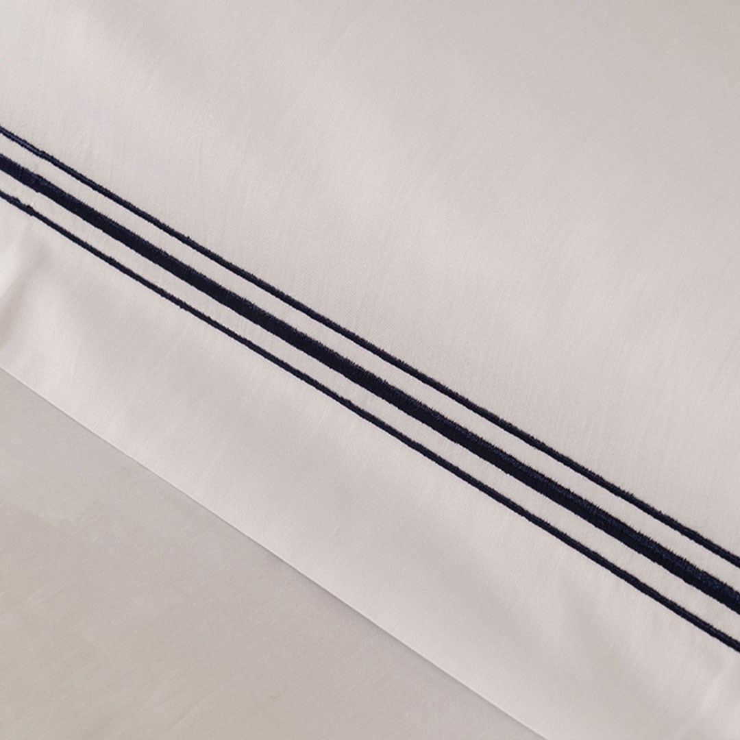 Kalın 3 Sıra Pikolu Çift Kişilik Nevresim Takımı By Lacivert