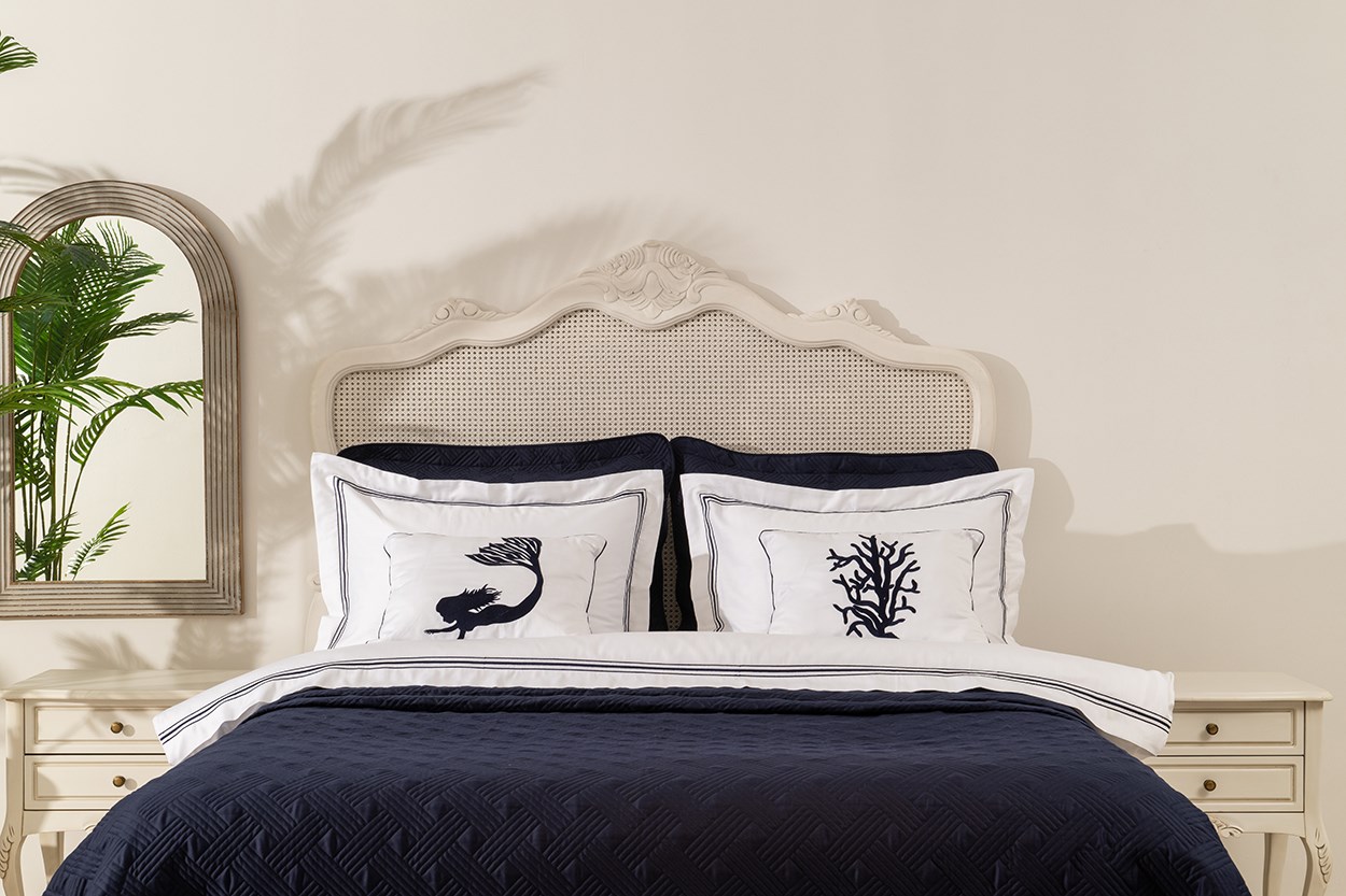 Kalın 3 Sıra Pikolu Çift Kişilik Nevresim Takımı By Lacivert