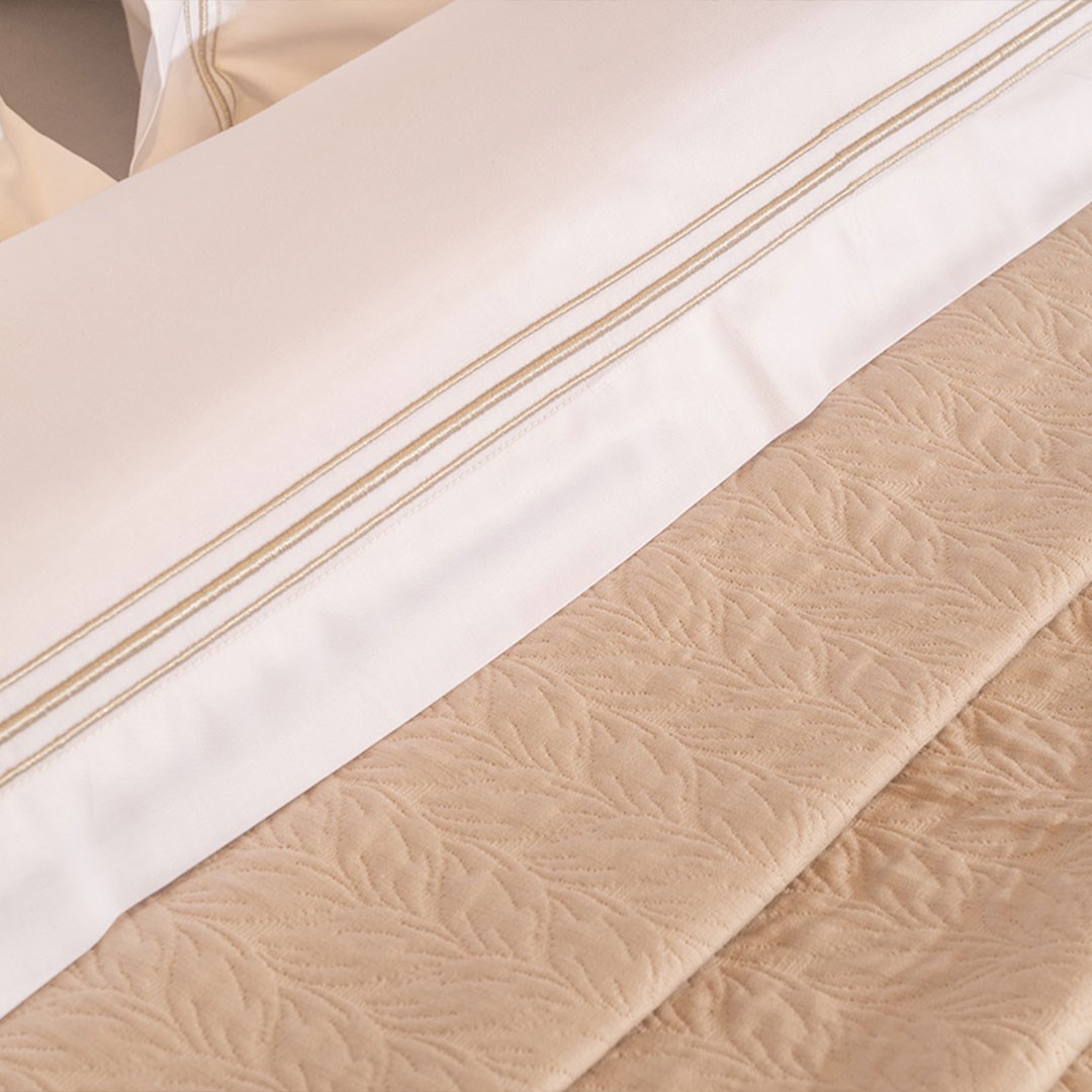 Kalın 3 Sıra Pikolu Çift Kişilik Nevresim Takımı By Taş Rengi