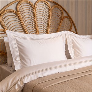 Kalın 3 Sıra Pikolu Çift Kişilik Nevresim Takımı By Taş Rengi