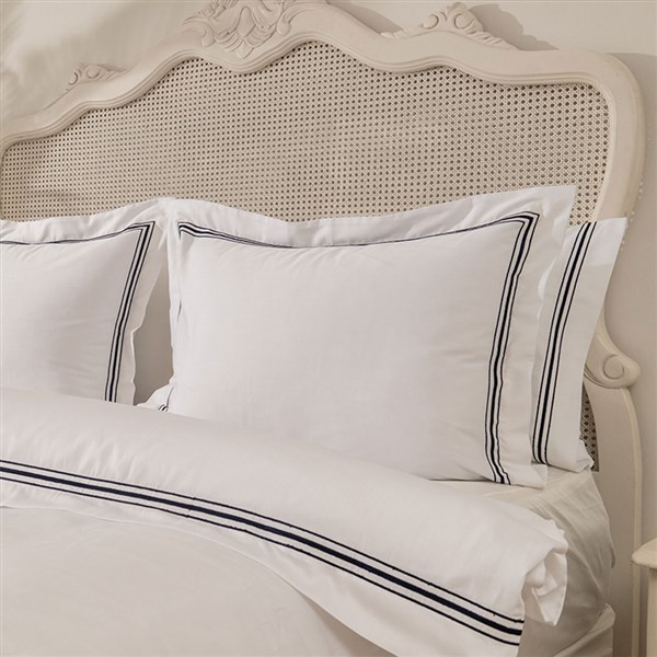 Kalın 3 Sıra Pikolu Çift Kişilik Nevresim Takımı By Lacivert