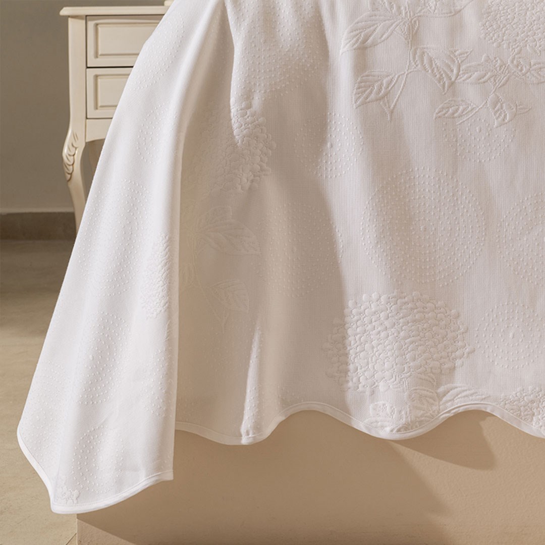 Pike Takımı Çift Kişilik Ortanca Beyaz