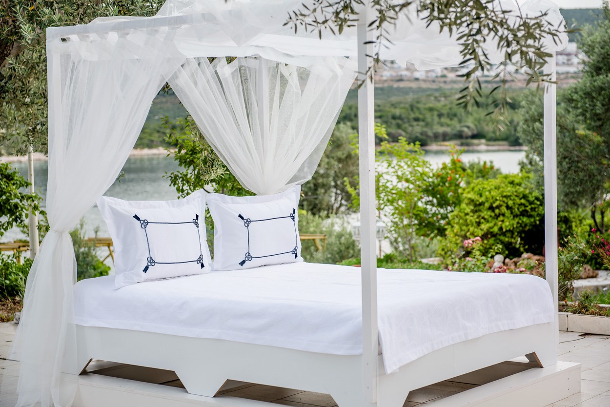 Pike Takımı Çift Kişilik Halatlı Beyaz