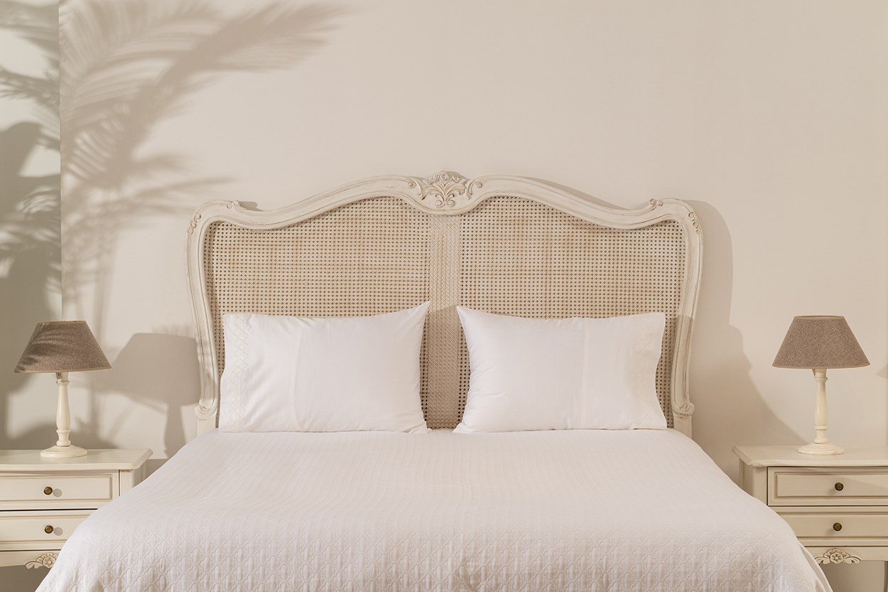 Pike Takımı Çift Kişilik Geometri - Mısır Pamuğu Beyaz-Beyaz