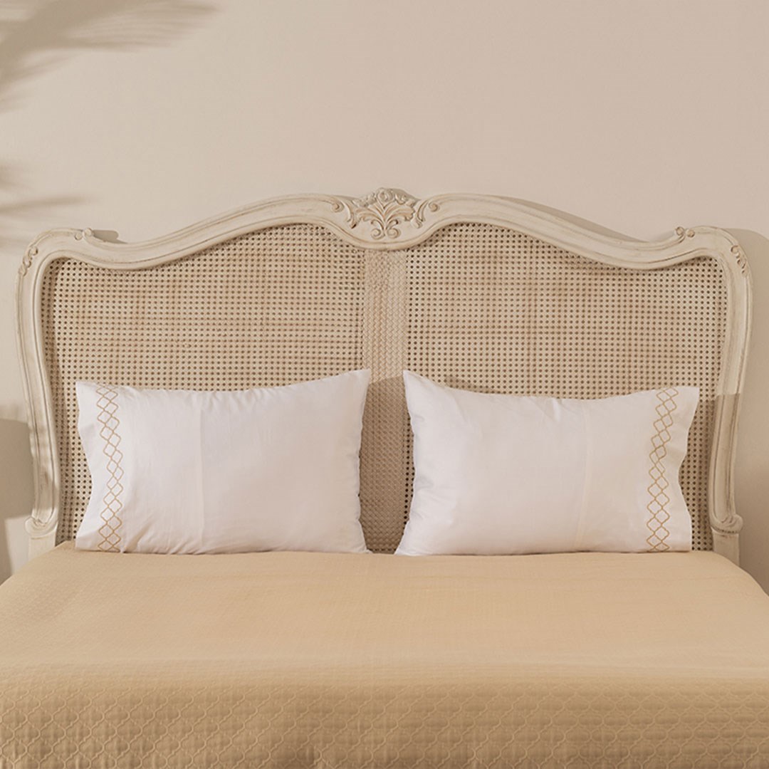 Pike Takımı Çift Kişilik Geometri - Mısır Pamuğu Taş Rengi