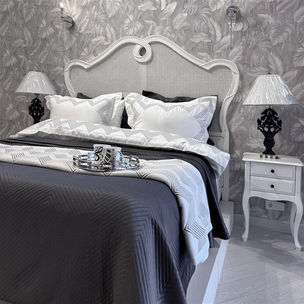 Çift Kişilik Yatak Örtüsü Linea Antrasit