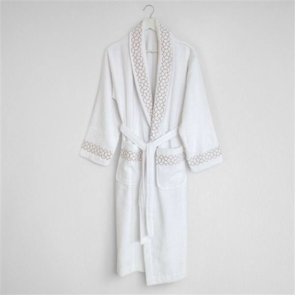 Bathrobe Peony White-Beige