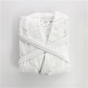 Dantelli Bornoz Fisto Lina FA-8566 Beyaz