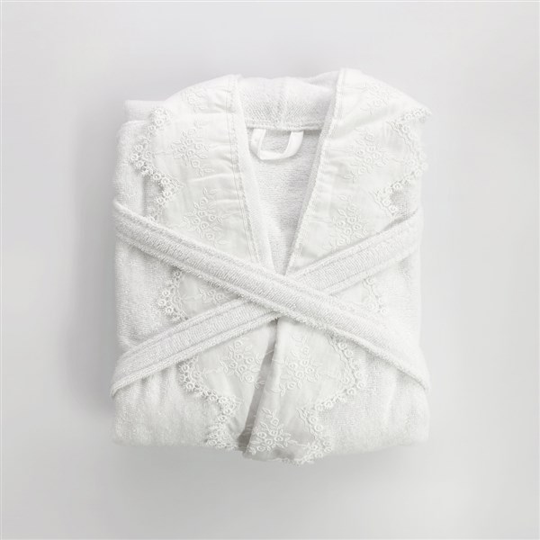 Dantelli Bornoz Fisto Lina FA-8566 Beyaz
