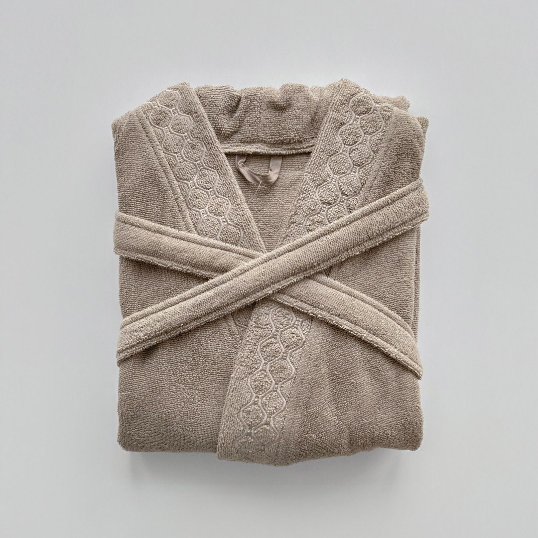 Nakışlı Bornoz Lotus Mınk