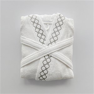 Nakışlı Bornoz Lotus By Antrasit