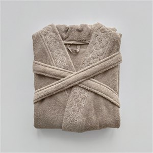 Nakışlı Bornoz Lotus Mınk