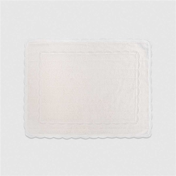 Dantelli Ayak Havlusu Smyrna Kemik