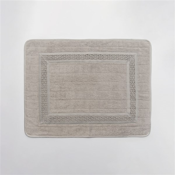 Dantelli Ayak Havlusu Kassia Gri