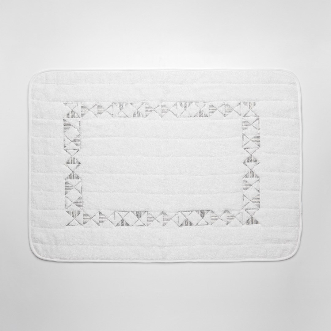 Bathmat Mira White-Gray