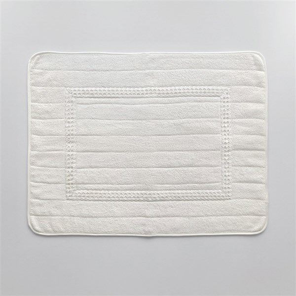 Dantelli Ayak Havlusu Clara Kemik