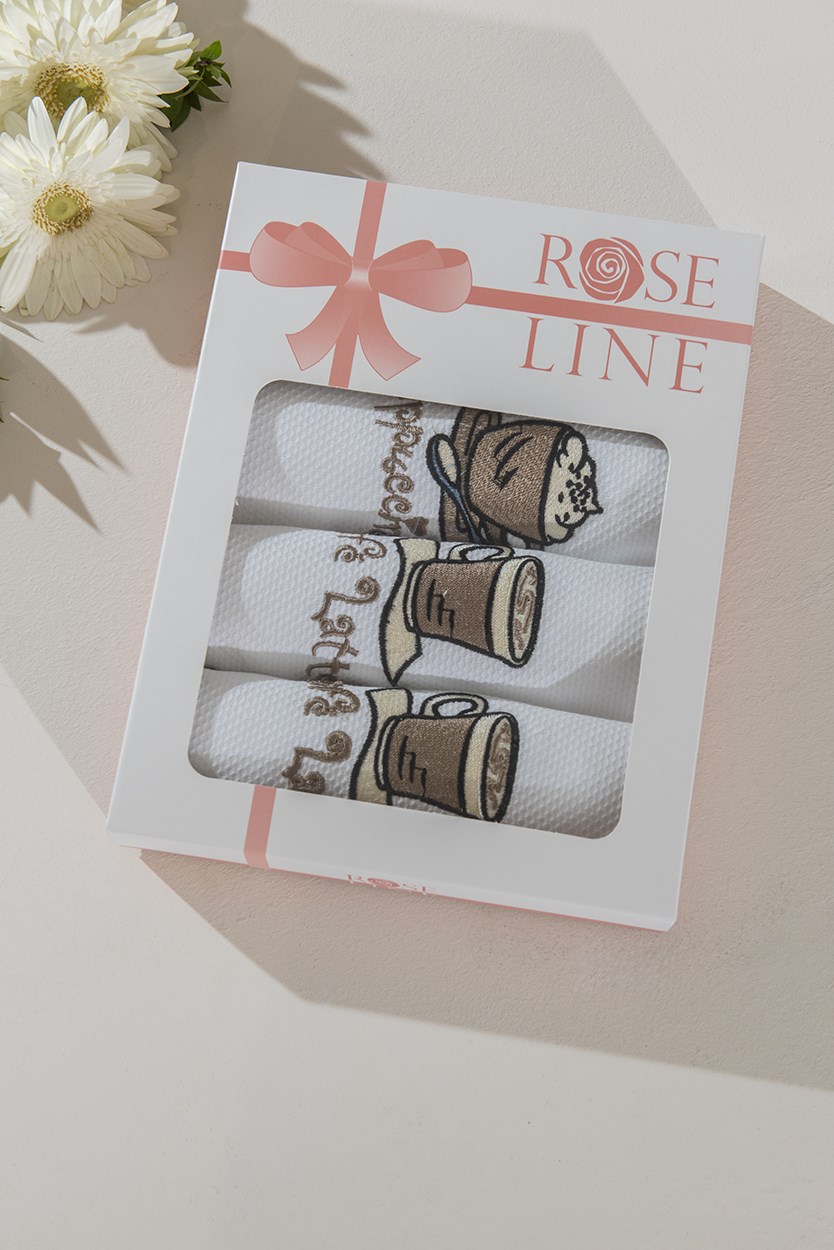 Kitchen Towel Coffee, Set of 4 White