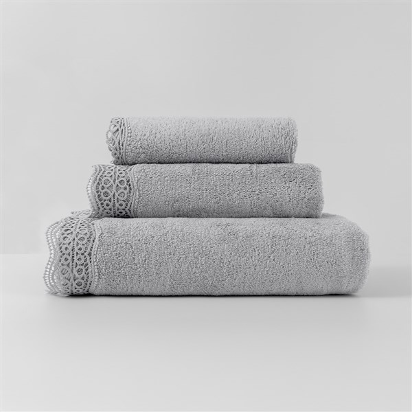 Hand Towel Daisy Gray