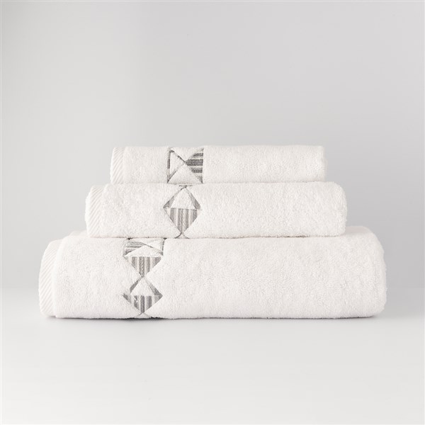 Hand Towel Mira White-Gray