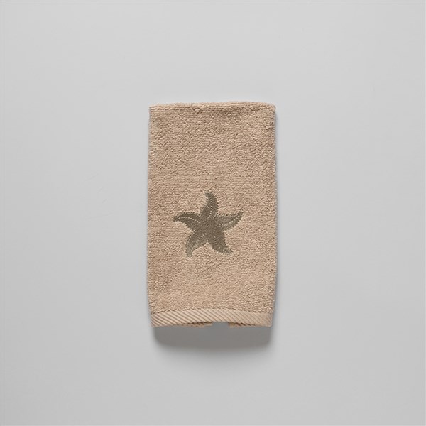 Nakışlı El Havlusu Star Kum Rengi