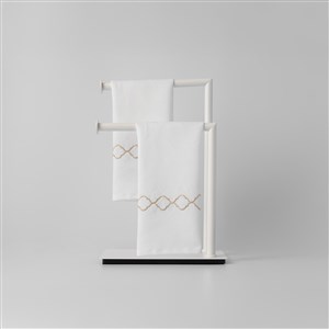 Nakışlı Keten El Havlusu Geometri By Taş Rengi