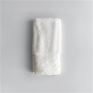 Dantelli El Havlusu Fisto Angelica 32811 Beyaz