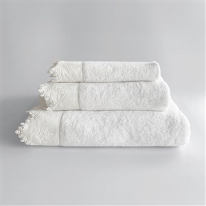 Dantelli El Havlusu Fisto Lina FA-8566 Beyaz