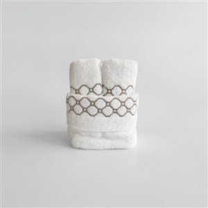Nakışlı Lotus Kese + 4 El Havlu By Mınk