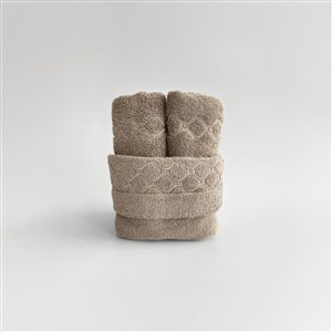 Nakışlı Lotus Kese + 4 El Havlu Mınk