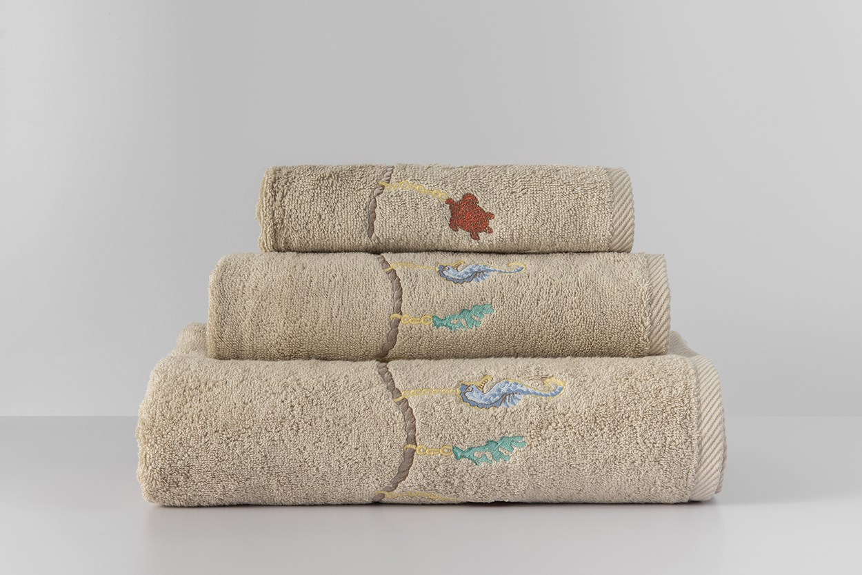 Face Towel Shelly Coral Stone