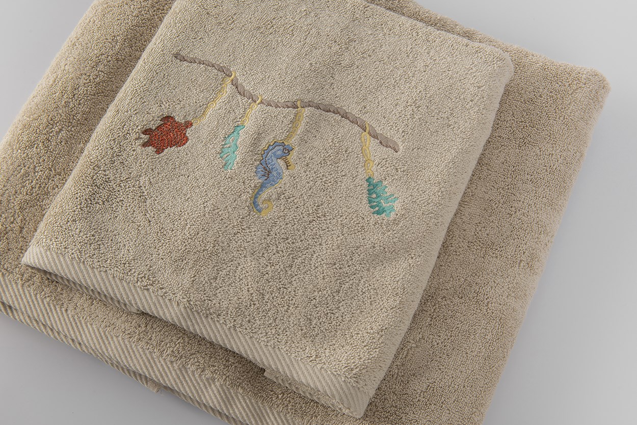 Face Towel Shelly Coral Stone