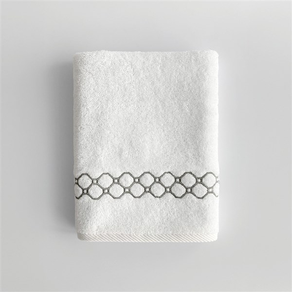 Nakışlı Yüz Havlusu Lotus By Antrasit