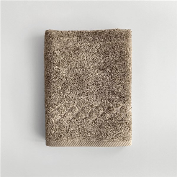 Nakışlı Yüz Havlusu Lotus Mınk