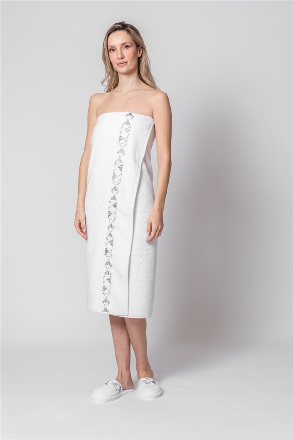 Bath Towel Mira White-Gray