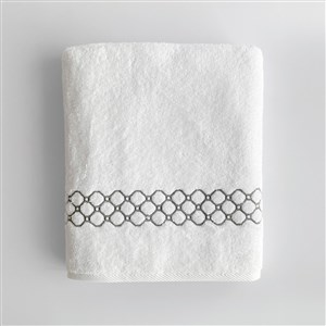Nakışlı Banyo Havlusu Lotus By Antrasit