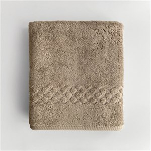 Nakışlı Banyo Havlusu Lotus Mınk