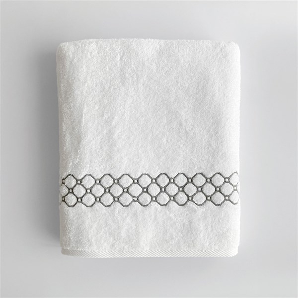 Nakışlı Banyo Havlusu Lotus By Antrasit