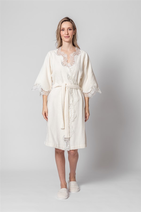 Bathrobe İnci Cream