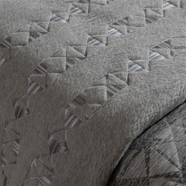 Embroidered Blanket Mira Gray